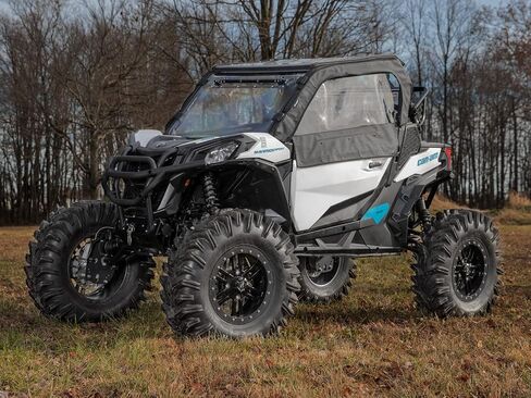 SuperATV Primal Soft Cab Enclosure Upper Doors for 2018+ Can-Am Maverick Trail 800/800 DPS / 1000/1000 DPS | Resistant to Water and Abrasions | Snaps Hold Windows Open for More Airflow | in Saudi Arabia