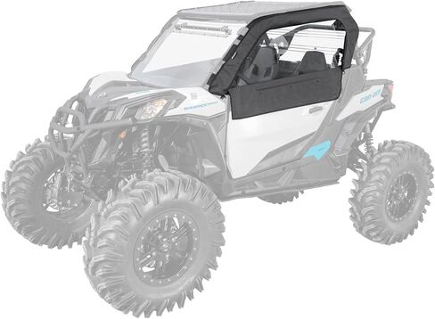 SuperATV Primal Soft Cab Enclosure Upper Doors for 2018+ Can-Am Maverick Trail 800/800 DPS / 1000/1000 DPS | Resistant to Water and Abrasions | Snaps Hold Windows Open for More Airflow | in Saudi Arabia
