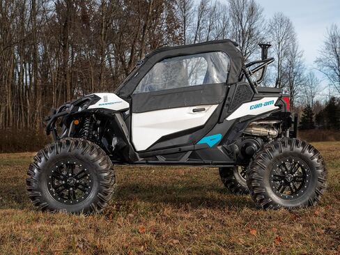 SuperATV Primal Soft Cab Enclosure Upper Doors for 2018+ Can-Am Maverick Trail 800/800 DPS / 1000/1000 DPS | Resistant to Water and Abrasions | Snaps Hold Windows Open for More Airflow | in Saudi Arabia