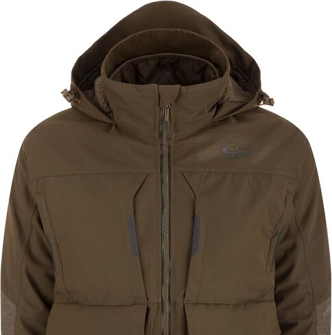 Drake Waterfowl Men's LST Commandxt 3in1 Primaloft المعزول بالماء سترة صيد مقاومة للماء مع غطاء محرك السيارة وبطانة التنفس in Saudi Arabia