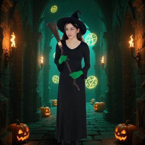 قفازات نظارات Elphaba West West Wizard Cosplay Cosplay Accessories Green Code Comple in Saudi Arabia