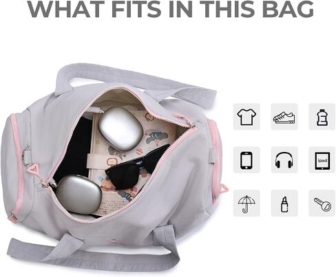 Gym Bag for Women with Shoe & Wet Compartment - Duffle Bag for Travel, Sports, Yoga, Fitness & Workout in Saudi Arabia