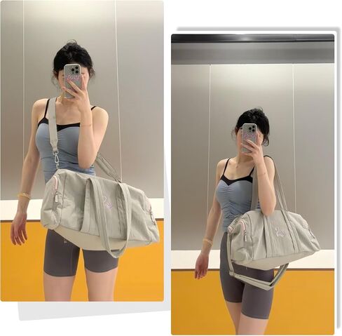 Gym Bag for Women with Shoe & Wet Compartment - Duffle Bag for Travel, Sports, Yoga, Fitness & Workout in Saudi Arabia