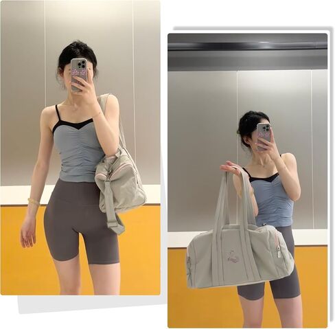 Gym Bag for Women with Shoe & Wet Compartment - Duffle Bag for Travel, Sports, Yoga, Fitness & Workout in Saudi Arabia