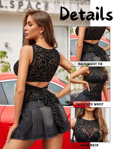 قمم Avidlove Camisole Tops for Women Sexy Mesh Tank Tops Cami Y2K انظر من خلال القمصان الصغيرة النحيفة التي تخرج من الملابس الداخلية العلوية in Kuwait