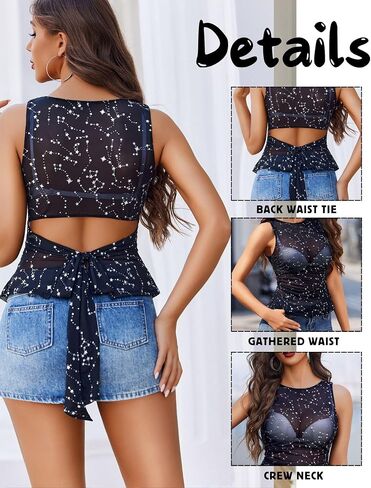 Avidlove Camisole Tops for Women Sexy Mesh Tank Tops Cami Y2K See Through Undershirts Slim Going Out Top Lingerie in Saudi Arabia