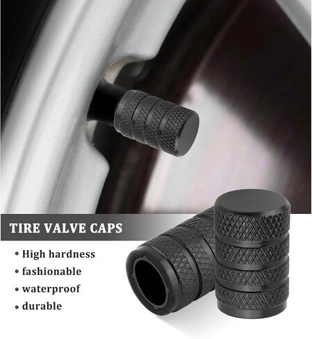 4pcs Car Car Tyre Valve Caps ، قبعات جذع لصمام الإطارات من ألومنيوم مع غلاف واقعي داخلي للحفاظ in Saudi Arabia