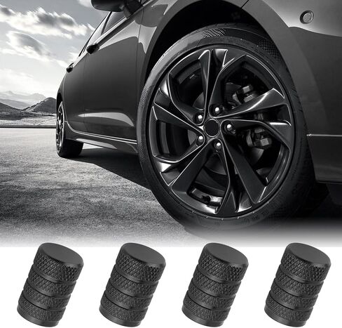 4pcs Car Car Tyre Valve Caps ، قبعات جذع لصمام الإطارات من ألومنيوم مع غلاف واقعي داخلي للحفاظ in Saudi Arabia