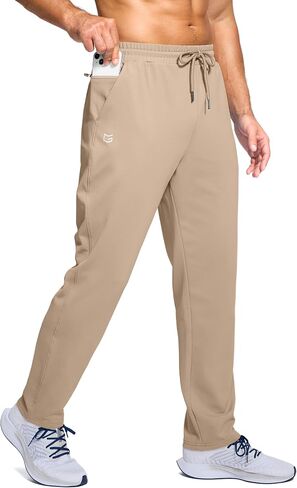 G Gradual Men's Fleece Lined Pants with Zipper Pocket Winter Warm Athletic Joggers Sweatpants for Men Workout Running Gym in Saudi Arabia
