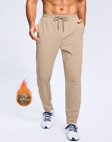 G Gradual Men's Fleece Lined Pants with Zipper Pocket Winter Warm Athletic Joggers Sweatpants for Men Workout Running Gym in Saudi Arabia