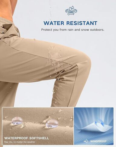 G Gradual Men's Fleece Lined Pants with Zipper Pocket Winter Warm Athletic Joggers Sweatpants for Men Workout Running Gym in Saudi Arabia