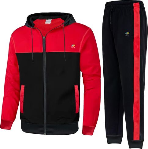 Skylinewears Men’s Hooded Tracksuits Sweatsuits for Men Set 2 Piece Jogging Suit Athletic Tracksuits Full Zip Sweatsuits Sets in Kuwait