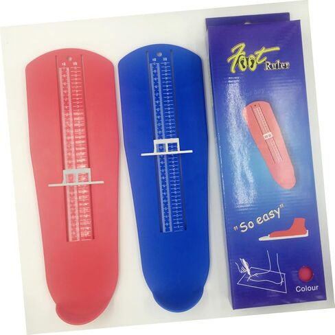 Gatuida 1Set Foot Measuring Device Shoe Ruler for Accurate Foot and Measurement for Adults Shoe Buying Red Blue in Saudi Arabia