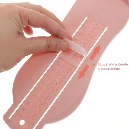 Foot Measuring Device Plain Pink Foot Gauge Tool for Shoe Measurement Accurate Foot Measurement for Boys for Online Shoe Shopping in Saudi Arabia