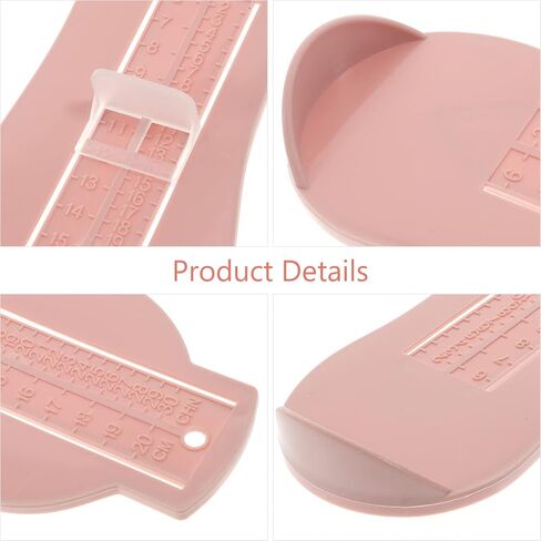 Foot Measuring Device Plain Pink Foot Gauge Tool for Shoe Measurement Accurate Foot Measurement for Boys for Online Shoe Shopping in Saudi Arabia