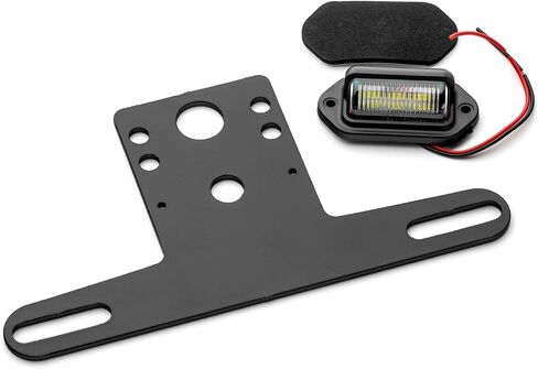 SuperATV Universal Street Legal Lighted License Plate Holder for UTV/ATV | HDPE Construction | 3.8 W Mini Incandescent Bulb in Saudi Arabia