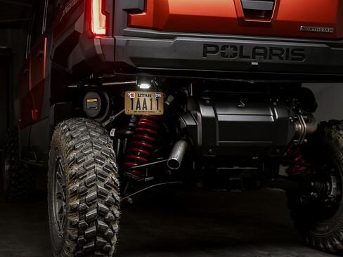 SuperATV Universal Street Legal Lighted License Plate Holder for UTV/ATV | HDPE Construction | 3.8 W Mini Incandescent Bulb in Saudi Arabia