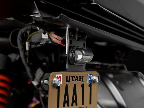 SuperATV Universal Street Legal Lighted License Plate Holder for UTV/ATV | HDPE Construction | 3.8 W Mini Incandescent Bulb in Saudi Arabia