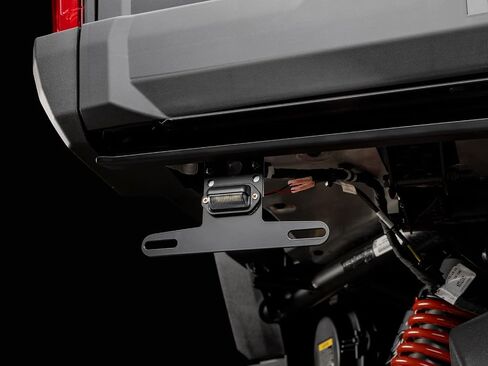 SuperATV Universal Street Legal Lighted License Plate Holder for UTV/ATV | HDPE Construction | 3.8 W Mini Incandescent Bulb in Saudi Arabia