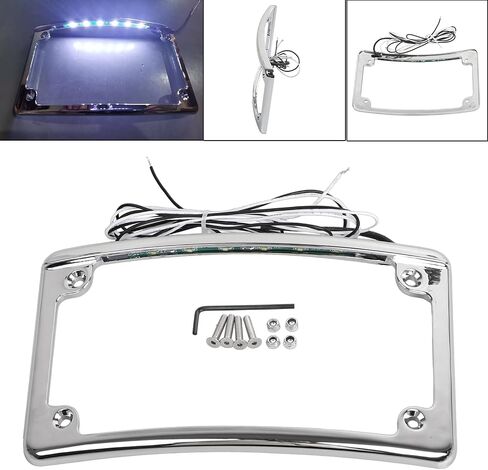 12 درجة منحنية LED لوحة رخصة الإطار ل Harley Touring Electra Glide Road Road Road King Street Glide Glide Ultra Limited Flhtk in Kuwait