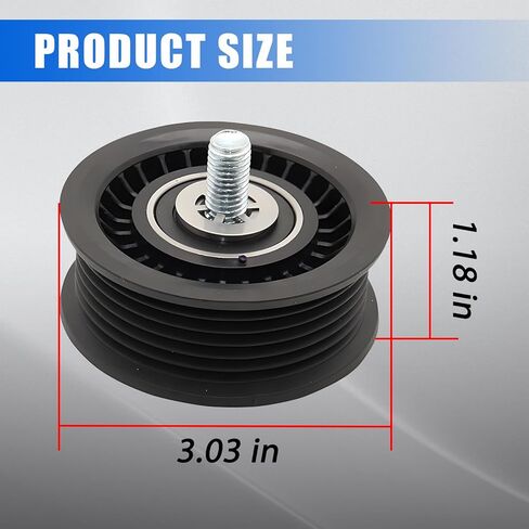 Drive Belt Idler Pulley 12700122 متوافق مع 2014-2015 Chevy Cruze ، 2019-2022 Chevrolet Silverado 1500 Ltd/Tahoe/Suburban ، 19-24 GMC Sierra 1500 (استبدال# 12720530 419-091 15-40607) in Saudi Arabia