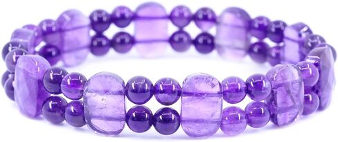 Keleny Natural Gemstones Oval Faceted Beads Handmade Healing Charm Reiki Stretch Stretch للنساء 7 بوصة in Saudi Arabia