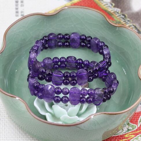 Keleny Natural Gemstones Oval Faceted Beads Handmade Healing Charm Reiki Stretch Stretch للنساء 7 بوصة in Saudi Arabia