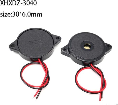 100pcs 3040 Piezoelectric Buzzer 30 مم مع صراخ إنذار السلك مع سمك الأذن 6 مم in Saudi Arabia