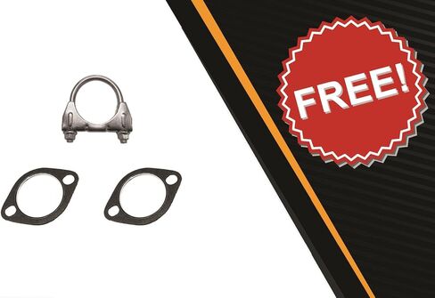 Northeastern Exhaust | Stainless Steel Exhaust Resonator Assembly Compatible for Kia Soul 2010-2011 2.0L | Free Gaskets and Clamp Included | Automotive Replacement Part in Saudi Arabia
