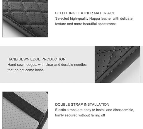 MLY Car Center Console Cover, Leather Armrest Cover with 2 Storage Bags, Anti-Scratch Waterproof Armrest Cushion, Interior Accessories Arm Rest Covers Pad Protector for Car, SUV, Truck, Sedan (Gray) in Saudi Arabia