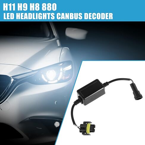LED CAR CAR CANBUS DECODER H11 H9 H8 880 ERRR ERROR FREE BREANGE RESODER RESEDER PLACKENT ANTI FLUCKER ROASTOR BLAST BLACK (مجموعة من 2) in Saudi Arabia