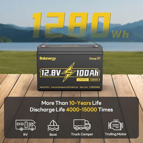12V 100AH ​​LIFEPO4 Lithium Battery 2 Pack ، 12 Volt Lithium Batteries Group 31 Protect Recovery Low-Temp Brusined 100a BMS ، ما يصل إلى 15000 دورة عميقة ، بطارية 1280WH قابلة لإعادة الشحن in Kuwait