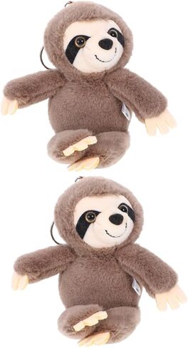 Kisangel 2PCS Plush Sloth Keychain محشو بسلسلة مفاتيح الحيوانات للمراهقين سحر حقيبة الظهر للفتيات in Kuwait