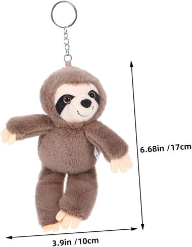 Kisangel 2PCS Plush Sloth Keychain محشو بسلسلة مفاتيح الحيوانات للمراهقين سحر حقيبة الظهر للفتيات in Kuwait