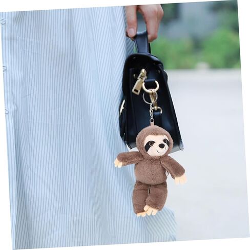 Kisangel 2PCS Plush Sloth Keychain محشو بسلسلة مفاتيح الحيوانات للمراهقين سحر حقيبة الظهر للفتيات in Kuwait
