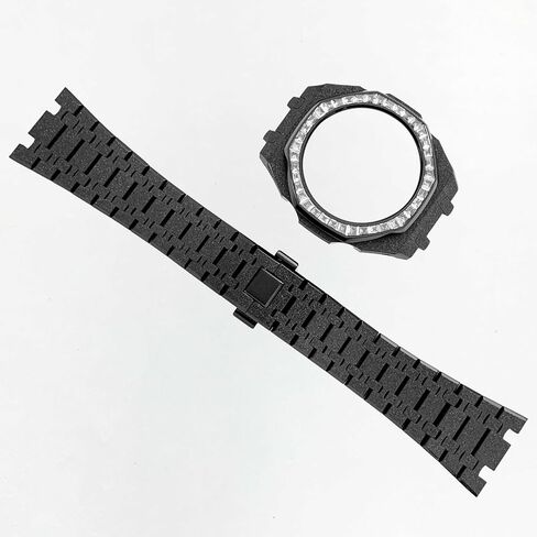 GA2100 حزام CASE CASTER MOD ، Frostered Surface Ring Ring Steel Ringed Metal Modify Mediace Square Square Diamond Cullible Text مع Casio G-Shock GA2100/GA2110/GAB2100 in Kuwait