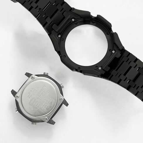 GA2100 حزام CASE CASTER MOD ، Frostered Surface Ring Ring Steel Ringed Metal Modify Mediace Square Square Diamond Cullible Text مع Casio G-Shock GA2100/GA2110/GAB2100 in Kuwait