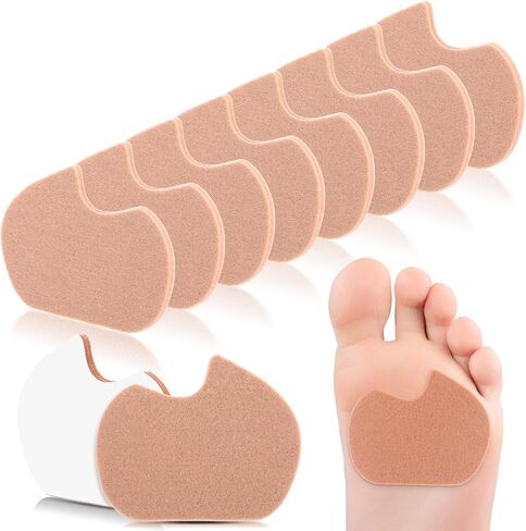 8 Pairs Dancers Pads for Feet Adhesive Sesamoiditis Pads Pain Relief Felt Forefoot Cushion Self-Adhesive Foot Cushion for Men Women in Saudi Arabia