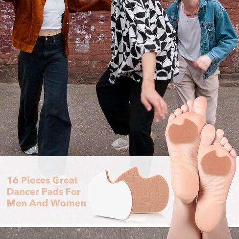 8 Pairs Dancers Pads for Feet Adhesive Sesamoiditis Pads Pain Relief Felt Forefoot Cushion Self-Adhesive Foot Cushion for Men Women in Saudi Arabia