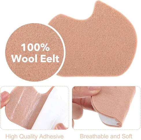 8 Pairs Dancers Pads for Feet Adhesive Sesamoiditis Pads Pain Relief Felt Forefoot Cushion Self-Adhesive Foot Cushion for Men Women in Saudi Arabia