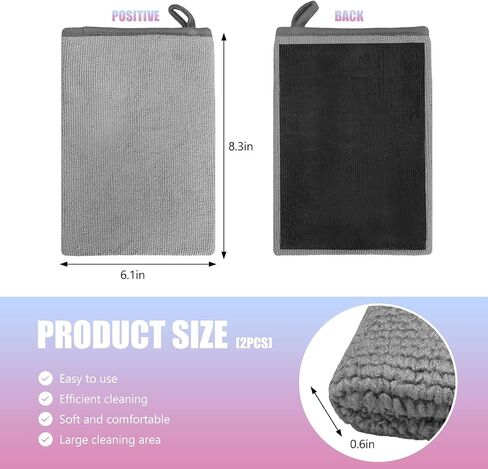 2 PCS Clay Mitt ، Microfiber Clay Failly خالية من الخدش قفاز للتفاصيل والتلميع ، تفاصيل تلقائية قفاز قفازات غسل للعجلات الزجاجية للطلاء ، وملحقات السيارات (الأزرق) in Kuwait
