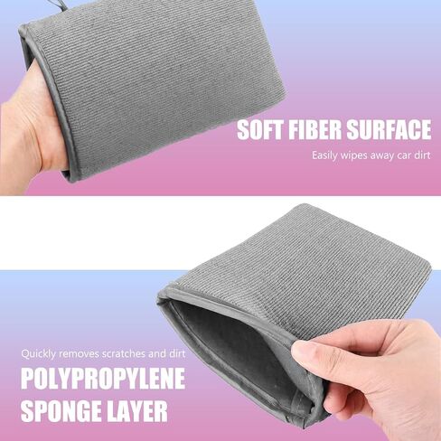2 PCS Clay Mitt ، Microfiber Clay Failly خالية من الخدش قفاز للتفاصيل والتلميع ، تفاصيل تلقائية قفاز قفازات غسل للعجلات الزجاجية للطلاء ، وملحقات السيارات (الأزرق) in Kuwait
