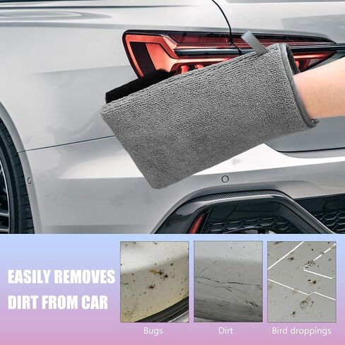 2 PCS Clay Mitt ، Microfiber Clay Failly خالية من الخدش قفاز للتفاصيل والتلميع ، تفاصيل تلقائية قفاز قفازات غسل للعجلات الزجاجية للطلاء ، وملحقات السيارات (الأزرق) in Kuwait