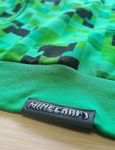 Minecraft Game Creeper Camo Face zip Up Fleece Hoodie للبنين والبنات - الأخضر ، والأطفال/الشباب الصغيرة in Saudi Arabia