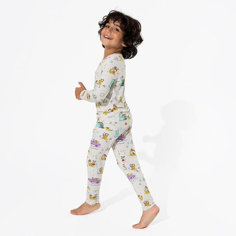 Bellabu Bear Garfield Rayon من بيجامات الخيزران من قطعتين للبنين والبنات in Saudi Arabia