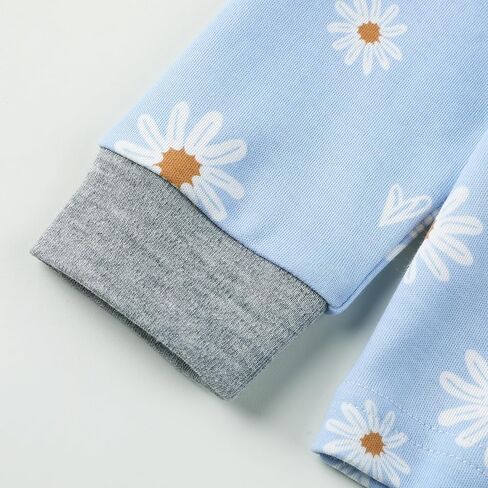 مجموعة O2 Baby Organic Boys Girls Pajama مجموعة ، من قطعتين من الأكمام الطويلة و Pants Pajamas ، Toddler Snug Fit Sleepwear in Kuwait