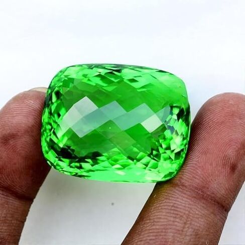 طبيعية 122 CT وسادة Peridot Green Cutsteston معتمدة من الأحجار الكريمة السائبة لصنع المجوهرات in Saudi Arabia
