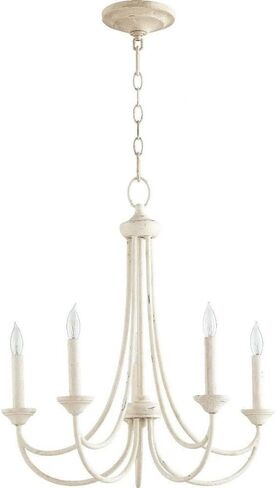 Quorum International 6250-5-70 Traditional Five Light Chandelier, Persian White in Saudi Arabia
