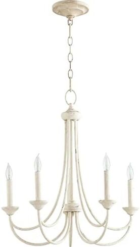 Quorum International 6250-5-70 Traditional Five Light Chandelier, Persian White in Saudi Arabia