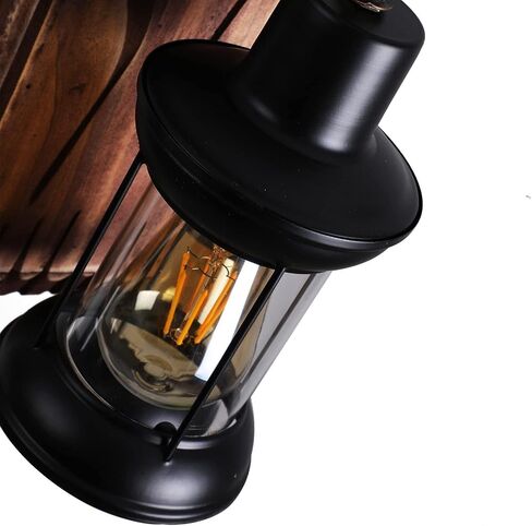 Lnptal Rustic Wood Beam Beam الثريا ، مصباح معلق صناعي مزرعة مزرعة من 4 خلاف مع ظلال فانوس ، لاعبة سقف خشبي عتيقة لغرفة الطعام ، جزيرة المطبخ ، البار in Saudi Arabia